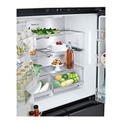 LG InstaView Side by side šaldytuvas | 1.79m | 508L | Black | E klasė | DoorCooling | Pure N Fresh |, drawer food, GMG861EPAE, thumbnail 9