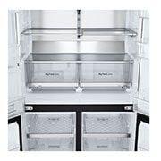 LG InstaView Side by side šaldytuvas | 1.79m | 508L | Black | E klasė | DoorCooling | Pure N Fresh |, drawer, GMG861EPAE, thumbnail 10