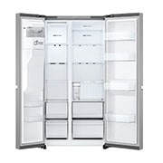 LG Side-by-Side šaldytuvas | aukštis 1.79m | plotis 91.5cm | 664L | Sidabras | E klasė | Express Cool , Front Open without food, GSLC41PYPE, thumbnail 3