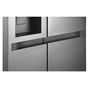 LG Side-by-Side šaldytuvas | aukštis 1.79m | plotis 91.5cm | 664L | Sidabras | E klasė | Express Cool , Handle, GSLC41PYPE, thumbnail 6