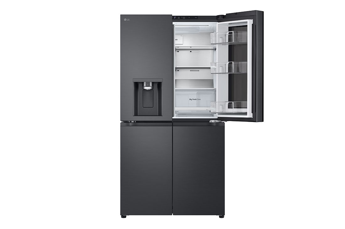 LG InstaView Side by Side šaldytuvas | 1.79m | 638L | Juoda | E class | DoorCooling⁺™  | UVnano™, Dozatorius, GMG960EVEE, thumbnail 9