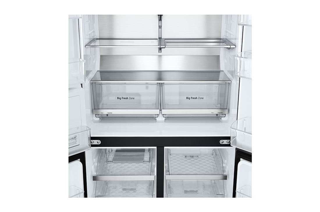 LG InstaView Side by Side šaldytuvas | 1.79m | 638L | Juoda | E class | DoorCooling⁺™  | UVnano™, Sulankstoma lentyna, GMG960EVEE, thumbnail 7