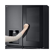 LG InstaView Side by Side šaldytuvas | 1.79m | 638L | Juoda | E class | DoorCooling⁺™  | UVnano™, Ekranas, GMG960EVEE, thumbnail 6