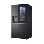 LG Side-by-Side šaldytuvas | aukštis 1.79m | plotis 92.8cm | 628L | Juoda | D klasė | DoorCooling+™| InstaView™, vaizdas iš dešinės pusės, GSXE90EVDD, thumbnail 13