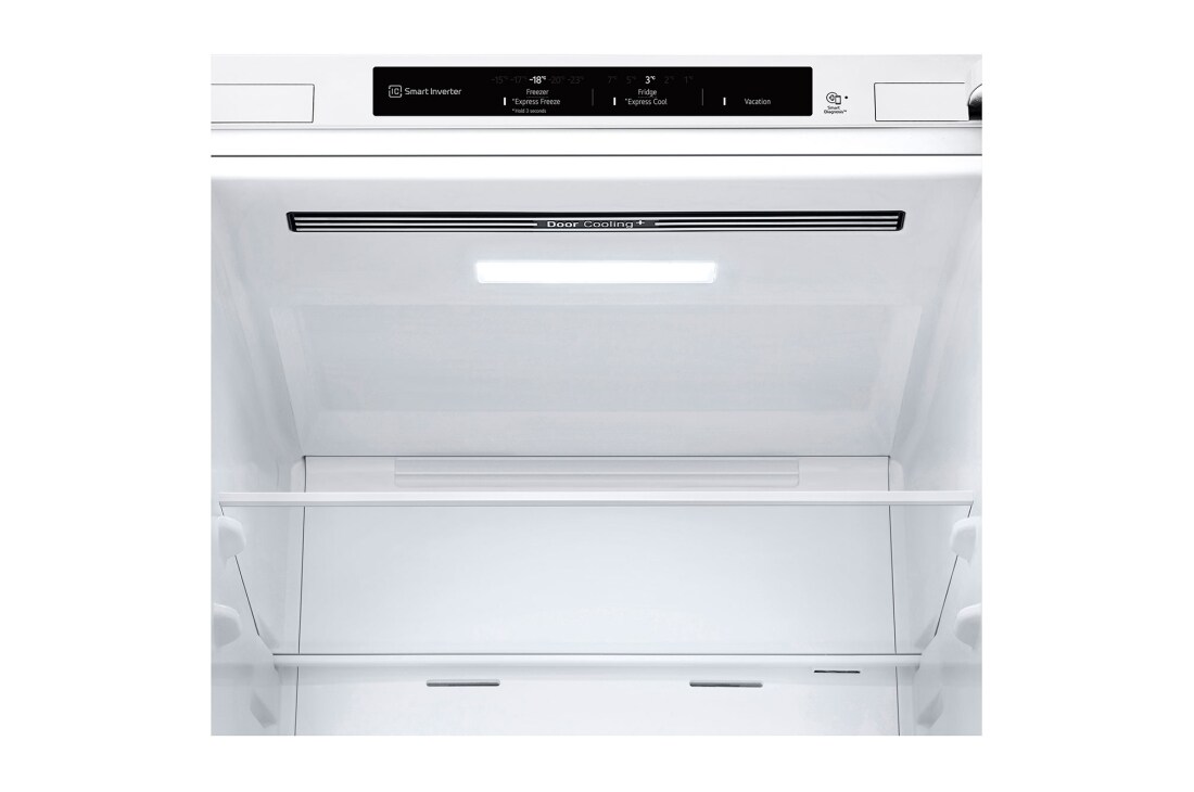 LG šaldytuvas su šaldikliu apačioje | 1.86m | 344L | Balta | E klasė | DoorCooling+™ | Fresh Converter™, led, GBV3100ESW, thumbnail 5