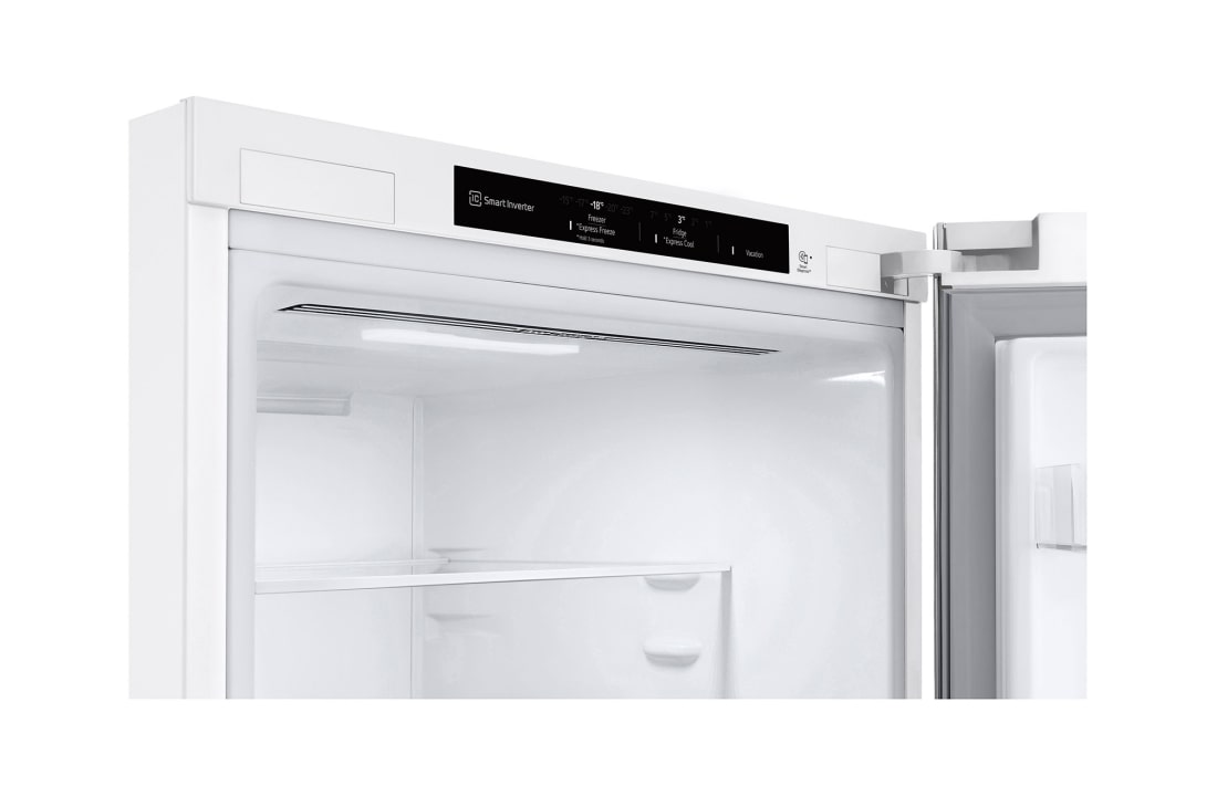 LG šaldytuvas su šaldikliu apačioje | 1.86m | 344L | Balta | E klasė | DoorCooling+™ | Fresh Converter™, led, GBV3100ESW, thumbnail 6