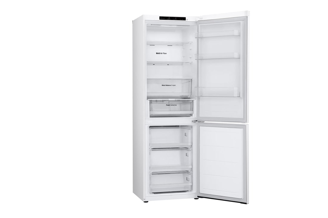 LG šaldytuvas su šaldikliu apačioje | 1.86m | 344L | Balta | E klasė | DoorCooling+™ | Fresh Converter™, left open , GBV3100ESW, thumbnail 15
