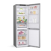 LG šaldytuvas su šaldikliu apačioje | 1.86m | 344L | Juoda | E klasė | DoorCooling+™ | Fresh Converter™, Vaizdas iš kairės (be maisto, atviros durys), GBV3100EEP, thumbnail 4