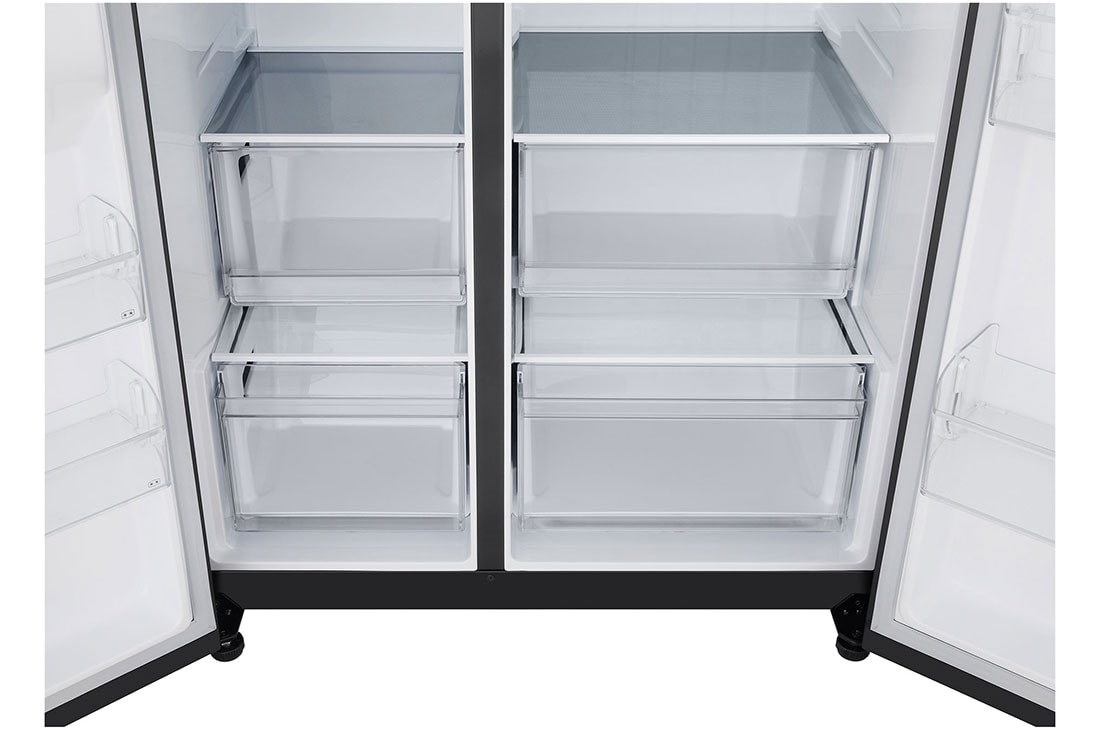 LG Side-by-Side šaldytuvas | aukštis 1.79m | plotis 91.3cm | 664L | Sidabras | E klasė | Express Cool, Išmani organizacija, GSBC40PYPE, thumbnail 5