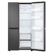 LG Side-by-Side šaldytuvas | aukštis 1.79m | plotis 91.3cm | 664L | Sidabras | E klasė | Express Cool, Priekis dešinė atidaryta, GSBC40PYPE, thumbnail 7