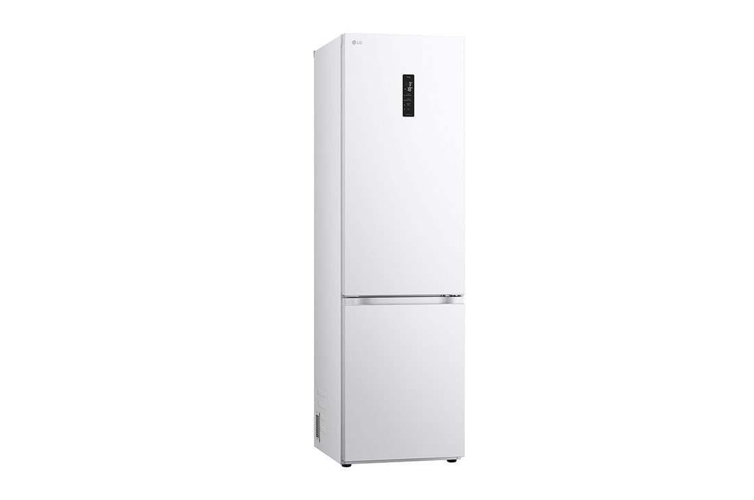 LG šaldytuvas su šaldikliu apačioje | 2.03m | 387L | Balta | E klasė | DoorCooling+™ | Fresh Converter™, Vaizdas iš kairės (durelės uždarytos), GBV7270ESW, thumbnail 3