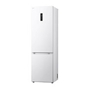 LG šaldytuvas su šaldikliu apačioje | 2.03m | 387L | Balta | E klasė | DoorCooling+™ | Fresh Converter™, Vaizdas iš kairės (durelės atidarytos, pilnas maisto produktų), GBV7270ESW, thumbnail 4