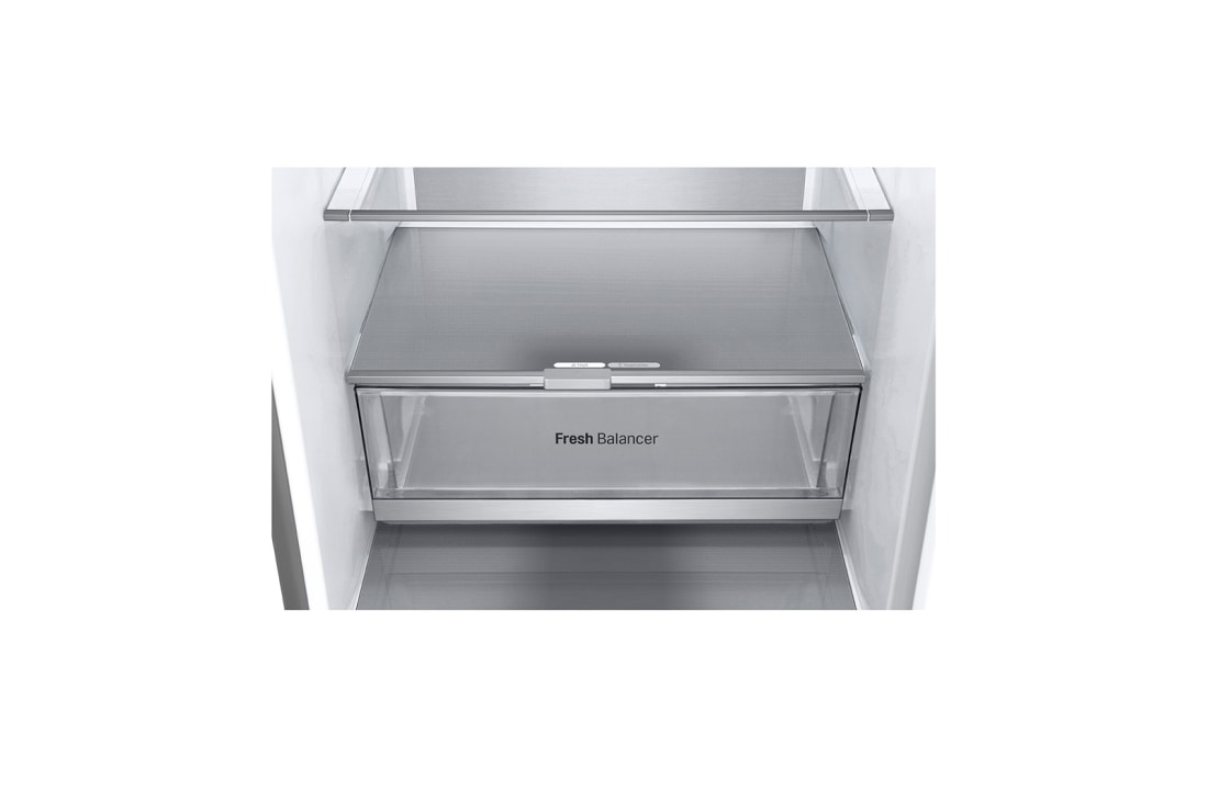 LG šaldytuvas su šaldikliu apačioje | 1.86m | 344L | Sidabras | E klasė | DoorCooling+™ | Fresh Converter™, Stalčius (pilnas maisto produktų), GBV7170EPY, thumbnail 7