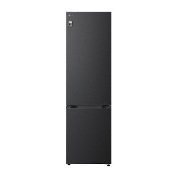LG šaldytuvas su šaldikliu apačioje | 2.03m | 375L | Juoda | C klasė | DoorCooling+™ | Fresh Converter+™, front view, GBBS726CEV, thumbnail 1