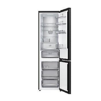 LG šaldytuvas su šaldikliu apačioje | 2.03m | 375L | Juoda | C klasė | DoorCooling+™ | Fresh Converter+™, front open, GBBS726CEV, thumbnail 3