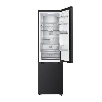 LG šaldytuvas su šaldikliu apačioje | 2.03m | 375L | Juoda | C klasė | DoorCooling+™ | Fresh Converter+™, front open, GBBS726CEV, thumbnail 4