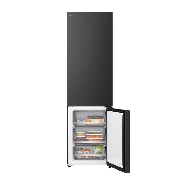 LG šaldytuvas su šaldikliu apačioje | 2.03m | 375L | Juoda | C klasė | DoorCooling+™ | Fresh Converter+™, front open, GBBS726CEV, thumbnail 5