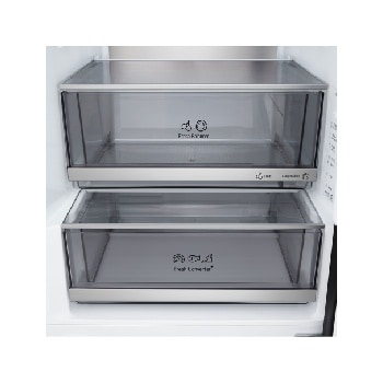 LG šaldytuvas su šaldikliu apačioje | 2.03m | 375L | Juoda | C klasė | DoorCooling+™ | Fresh Converter+™, drawer, GBBS726CEV, thumbnail 9