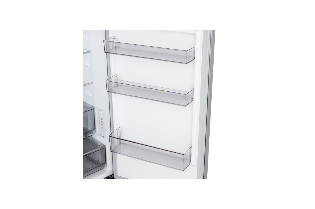 LG šaldytuvas su šaldikliu apačioje | 1.86m | 333L | Pilka | C klasė | DoorCooling+™ | FRESHBalancer™, LG šaldytuvo-šaldiklio  vaizdas iš viršaus, GBBS312CPY, thumbnail 9