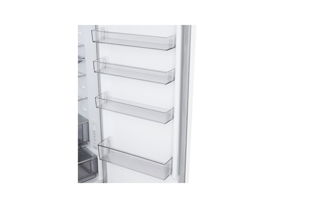 LG šaldytuvas su šaldikliu apačioje | 2.03m | 375L | Balta | C klasė | DoorCooling+™ | Fresh Converter+™	, GBBS322CSW, thumbnail 9