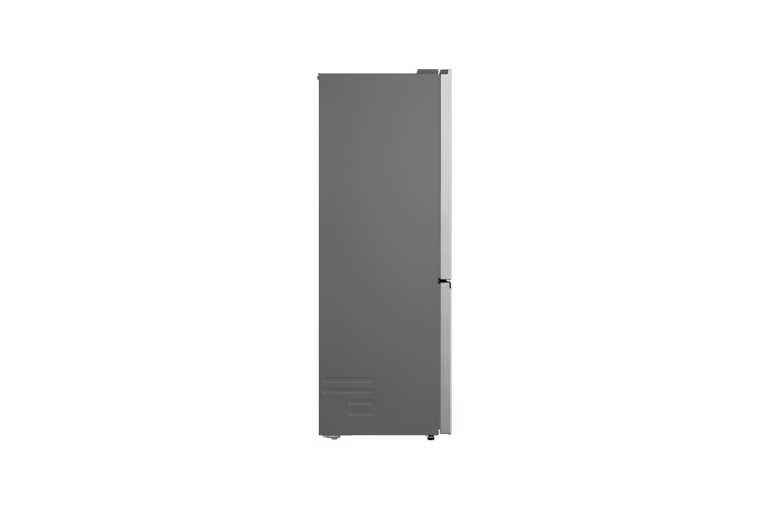 LG šaldytuvas su šaldikliu apačioje | 1.86m | 333L | Pilka | C klasė | DoorCooling+™ | FRESHBalancer™, LG šaldytuvas-šaldiklis , įmontuotas į tamsiai rudos spalvos spintą su langu ir sofa kairėje pusėje bei kriaukle dešinėje pusėje, GBBS514CPY, thumbnail 14