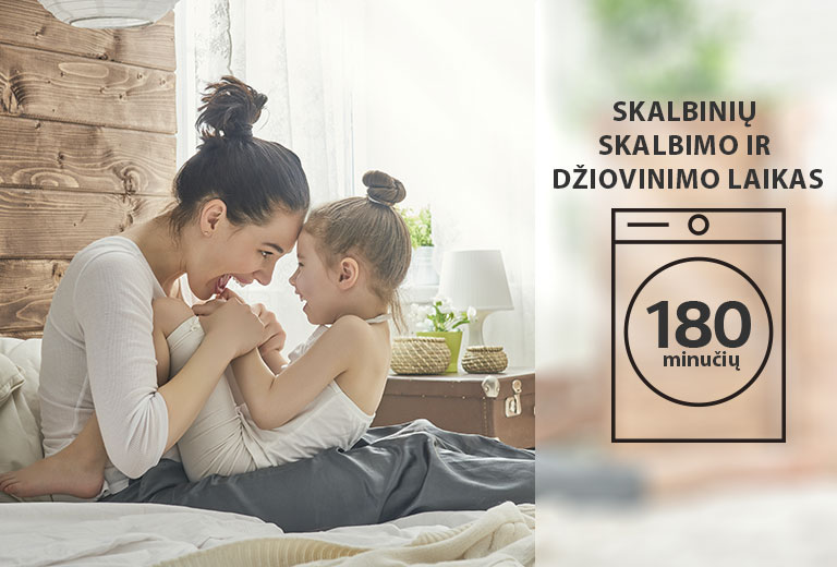 Mažiau laiko skalbimui – daugiau laiko sau