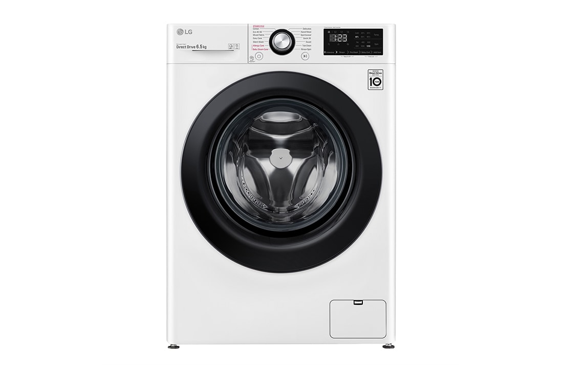 LG V200 serijos 6,5kg skalbimo mašina, gylis 45,5cm, 6,5kg AI DD™ skalbimo mašina su garų funkcija, E klasė, F2WN2S6S6E