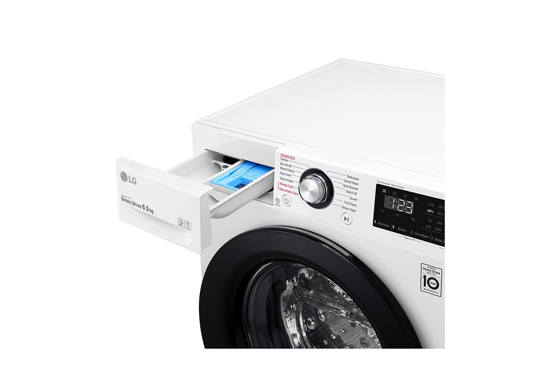 LG V200 serijos 6,5kg skalbimo mašina, gylis 45,5cm, 6,5kg AI DD™ skalbimo mašina su garų funkcija, E klasė, F2WN2S6S6E, thumbnail 5