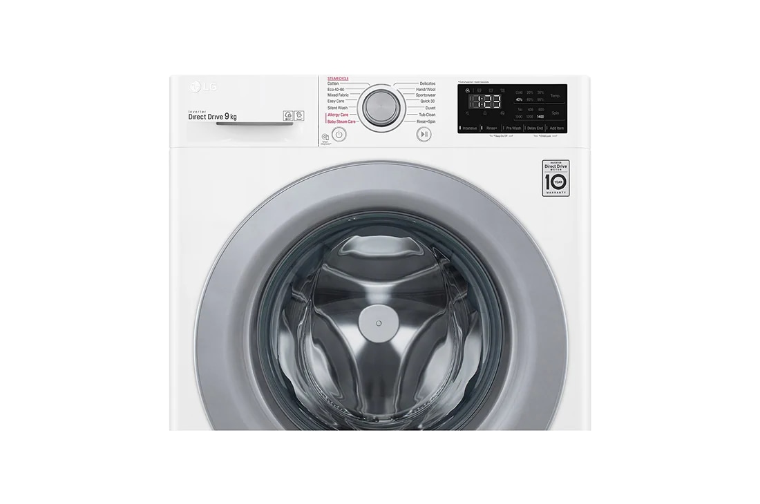 LG V200 serijos 9kg skalbimo mašina, gylis 56,5cm, F4WN209S4E, thumbnail 4