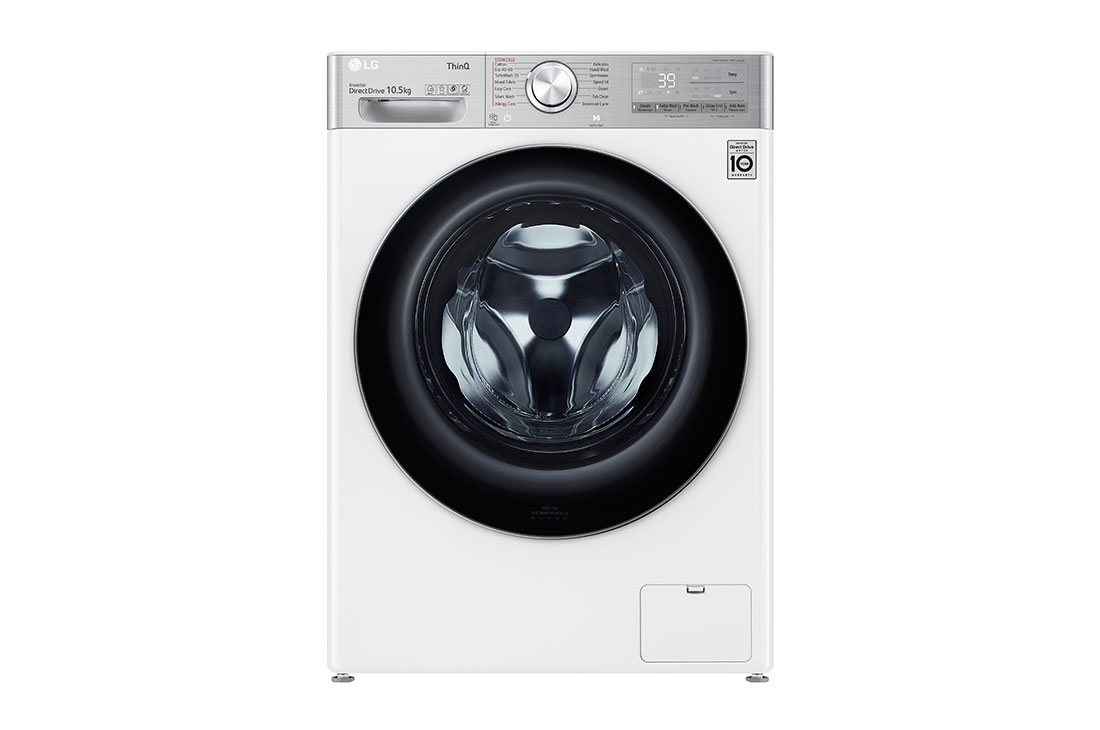 LG  skalbyklė 10.5 kg | AIDD | V9 serijos | A | Gylis 56.5cm | Balta |Turbowash360|Steam | WiFi |F4WV910P2WE, F4WV910P2WE, F4WV910P2WE