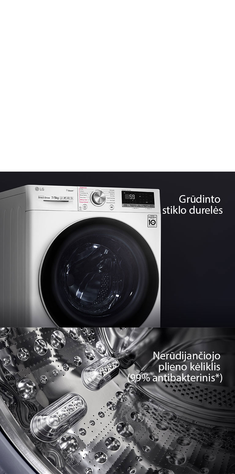 LG F2DV5S7S1E skalbimo mašina su džiovintuvu | LG Lietuva