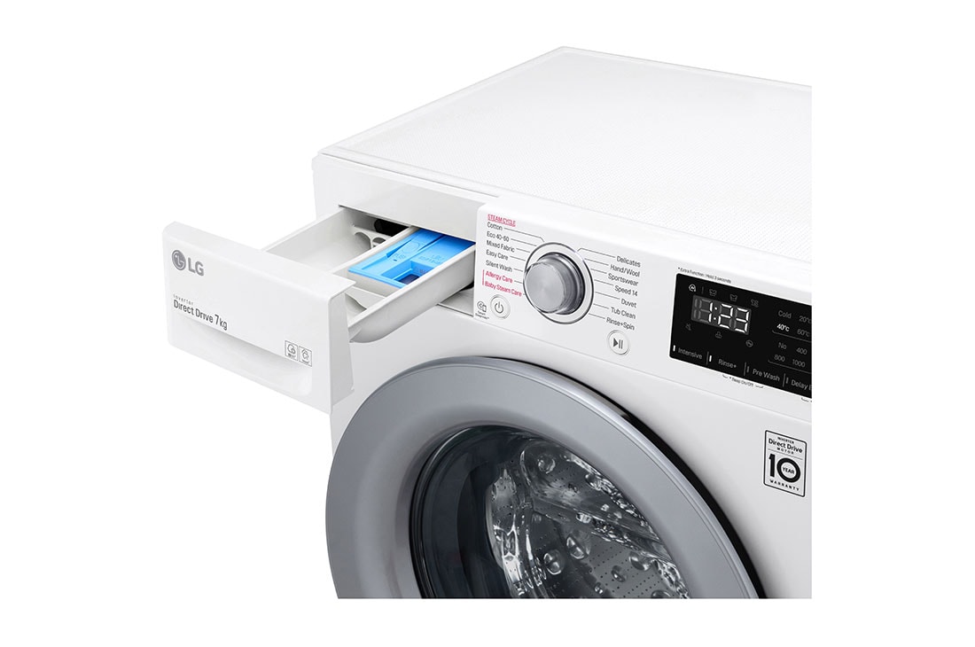 LG  siaura skalbyklė 7 kg | AIDD | V3 serijos | D | Gylis 47.5cm | Balta |Steam |F2WV3S7S4E, F2WV3S7S4E, F2WV3S7S4E, thumbnail 4