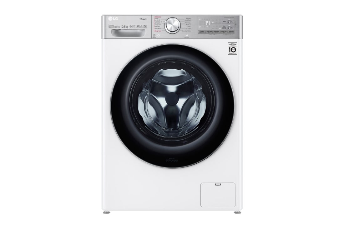 LG  skalbyklė 10.5 kg | AIDD | V9 serijos | A | Gylis 56.5cm | Balta |Turbowash360 |Steam |F6WV910P2EA, F6WV910P2EA