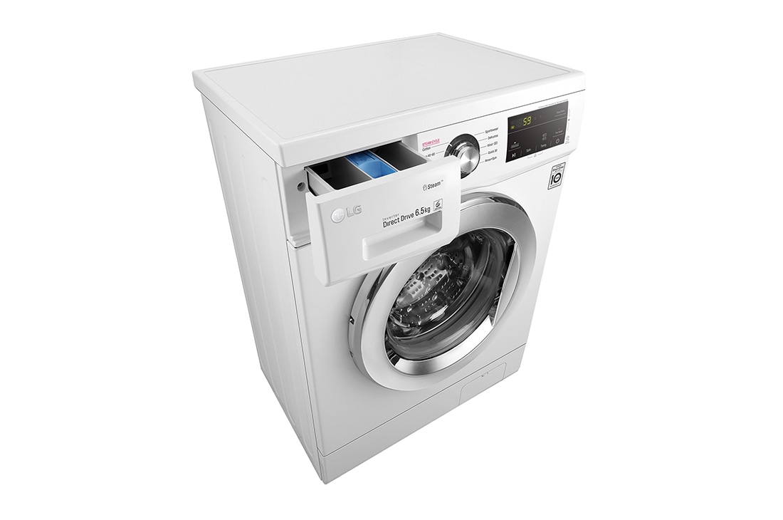 LG siaura skalbyklė 6.5 kg  | J3 serijos | E | Gylis 44cm | Balta|Steam |F2J3WY5WE, F2J3WY5WE 6,5kg „6 Motion“ skalbimo mašina, E klasė, F2J3WY5WE, thumbnail 8