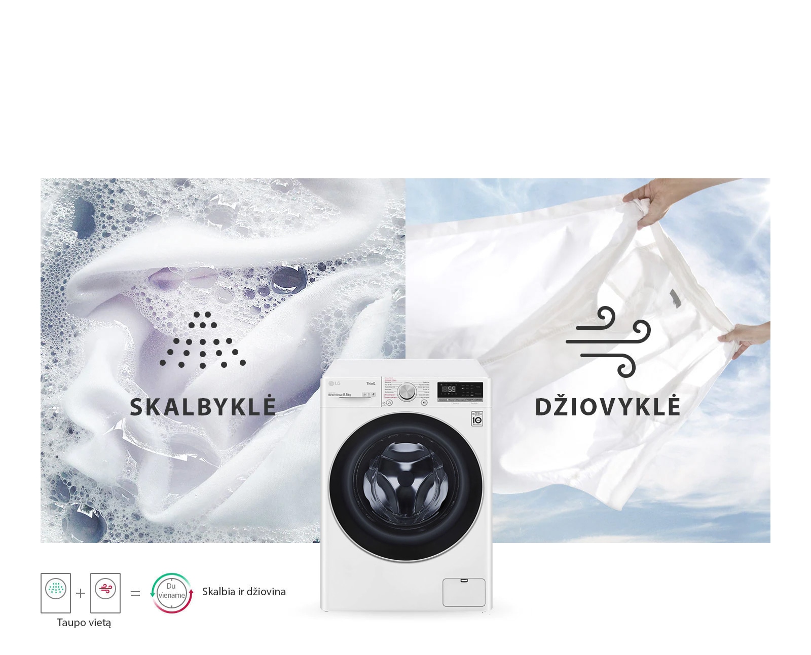 Skalbyklė su džiovyklės funkcija