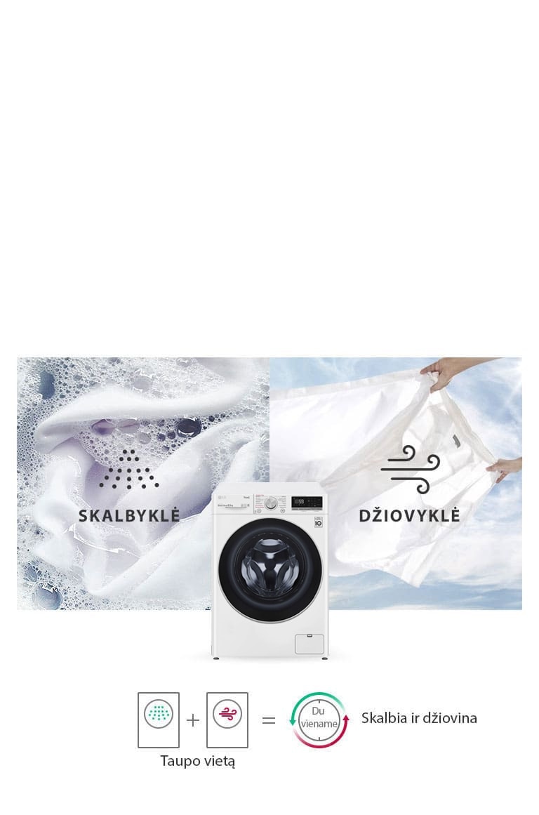 Skalbyklė su džiovyklės funkcija