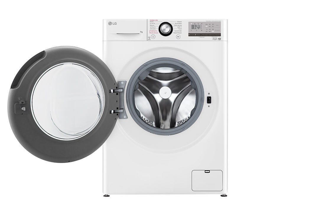 LG V300 serijos 7kg skalbimo mašina, gylis 47,5cm, Front Open view, F2WV3S7S6E, thumbnail 2