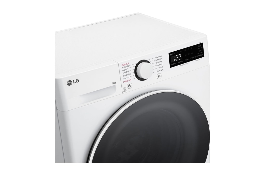 LG  siaura skalbyklė 8 kg | AIDD | R5 serijos | A-10% | Gylis 47.5cm | Balta |Steam | F2WR508S0W, F2WR508S0W, thumbnail 5