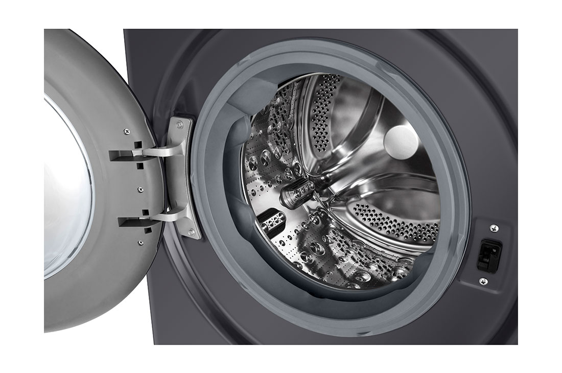 LG siaura skalbyklė 8 kg | AIDD | R5 serijos | A-10% | Gylis 47.5cm | Juoda |Steam | F2WR508S2M, Drum view, F2WR508S2M, thumbnail 4