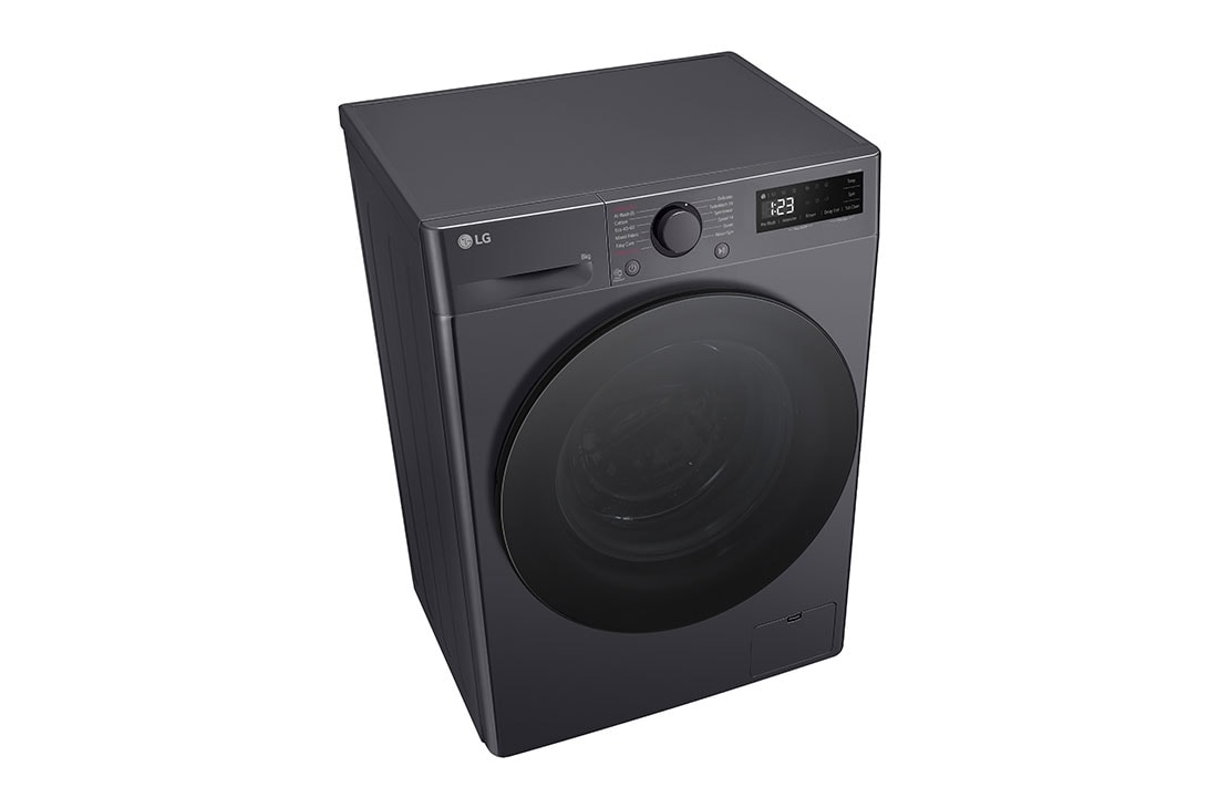 LG siaura skalbyklė 8 kg | AIDD | R5 serijos | A-10% | Gylis 47.5cm | Juoda |Steam | F2WR508S2M, Top perspective view, F2WR508S2M, thumbnail 8