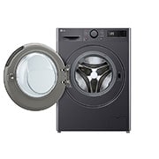 LG siaura skalbyklė 8 kg | AIDD | R5 serijos | A-10% | Gylis 47.5cm | Juoda |Steam | F2WR508S2M, Front view with door open, F2WR508S2M, thumbnail 2