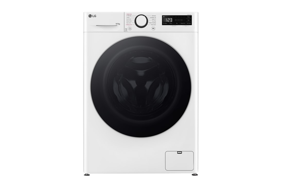 LG skalbyklė ir džiovyklė 9/5 kg | AIDD | R5 serijos | A/E | Gylis 47.5cm | Balta |Turbowash360 |Steam | F2DR509S1W, F2DR509S1W