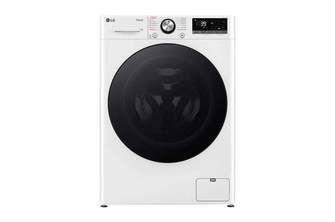 LG  skalbyklė 11 kg | AIDD | R7 serijos | A-10% | Gylis 56.5cm |  Balta |Turbowash360 |Steam | WiFi | F4WR711S2W, front view, F4WR711S2W