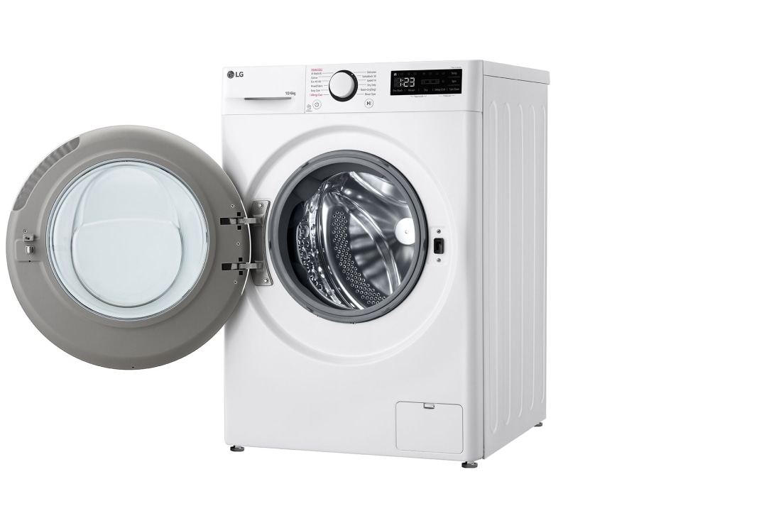 LG  skalbyklė 9 kg | AIDD | R5 serijos | A-10% | Gylis 56.5cm | Balta |Turbowash360 |Steam |F4DR510S0W, Right side open door view, F4DR510S0W, thumbnail 11