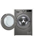 LG siaura skalbyklė 9 kg | AIDD | R7 serijos | A-10% | Gylis 47.5 cm | Pilka |Turbowash360 |Steam | WiFi |  F2WR709S2P, Front view with door open, F2WR709S2P, thumbnail 2