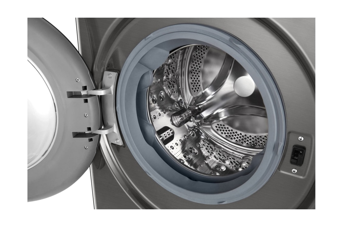 LG siaura skalbyklė 9 kg | AIDD | R7 serijos | A-10% | Gylis 47.5 cm | Pilka |Turbowash360 |Steam | WiFi |  F2WR709S2P, drum detail, F2WR709S2P, thumbnail 4