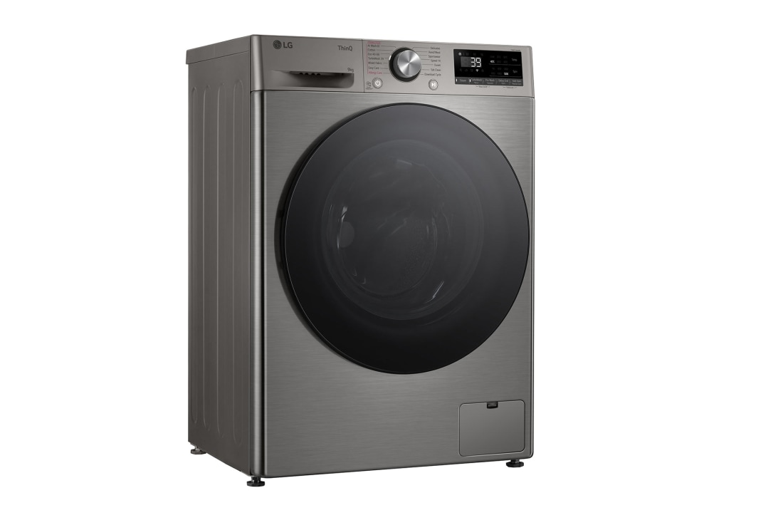 LG siaura skalbyklė 9 kg | AIDD | R7 serijos | A-10% | Gylis 47.5 cm | Pilka |Turbowash360 |Steam | WiFi |  F2WR709S2P, Left view, F2WR709S2P, thumbnail 10