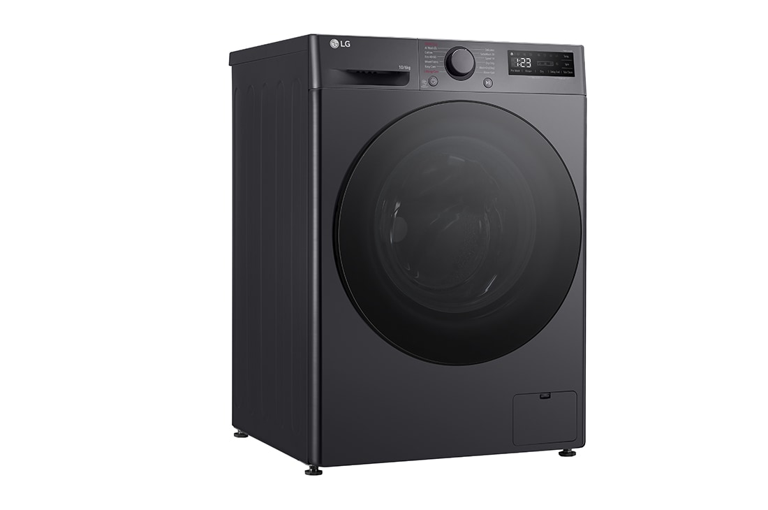 LG skalbyklė ir džiovyklė 10/6 kg | AIDD | R5 serijos | A/D  | Gylis 56.5cm |  Juoda | Turbowash360 | Steam |  F4DR510S2M, Left view, F4DR510S2M, thumbnail 10