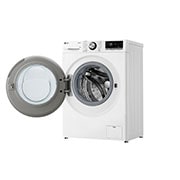 LG siaura skalbyklė 9 kg | AIDD | R7 serijos | A-10% | Gylis 47.5cm | Balta |Turbowash360 |Steam | WiFi |F2WR709S2W, Right side view with door open, F2WR709S2W, thumbnail 11
