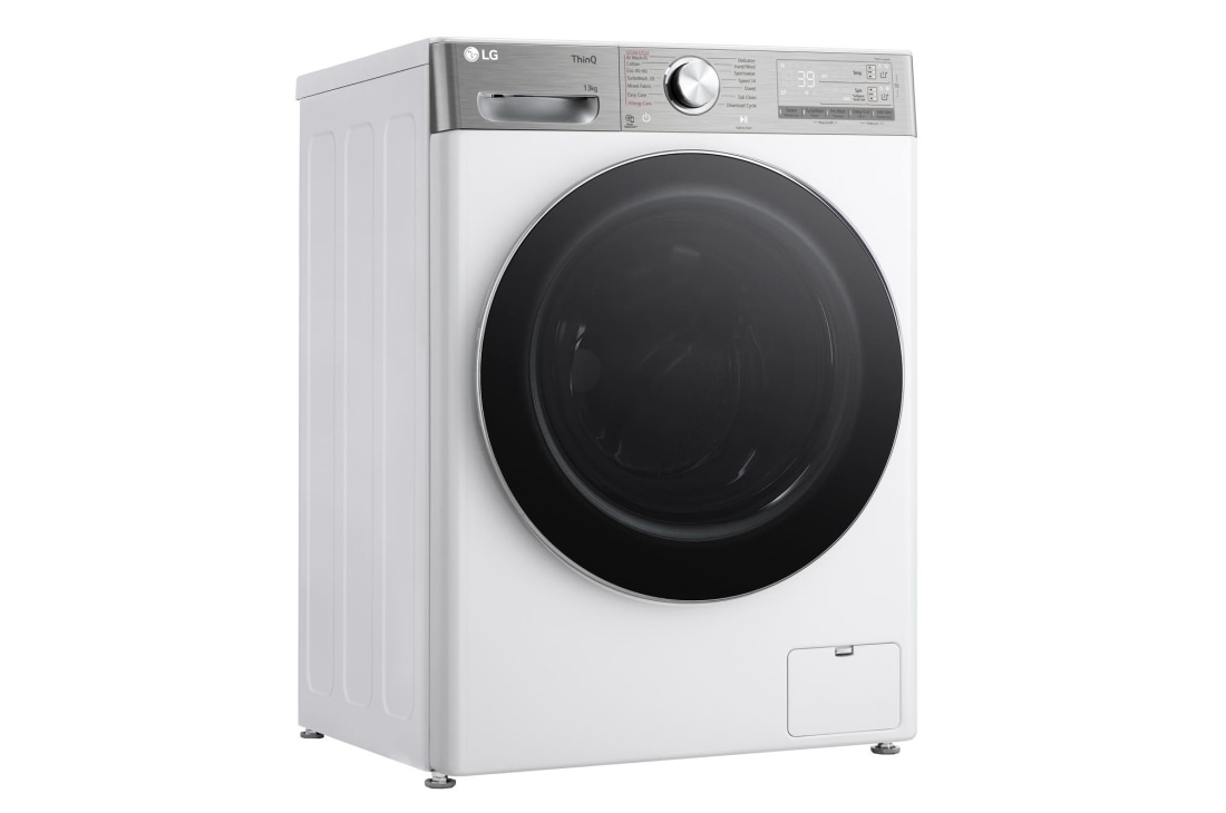 LG  skalbyklė 13 kg | AIDD | R9 serijos | A-10% | Gylis 61.5cm | Balta | Turbowash360 |Steam | WiFi | F4WR913P3WA, Left side view, F4WR913P3WA, thumbnail 10